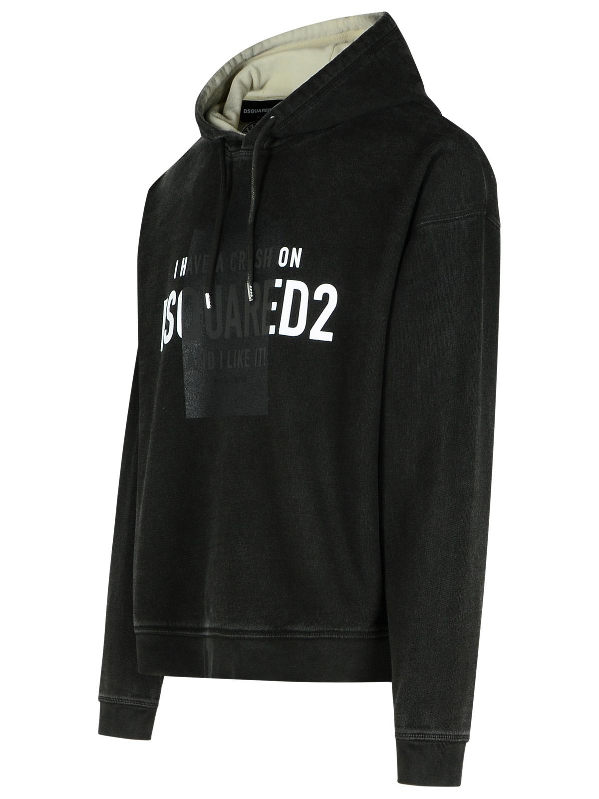 Dsquared2 Black Cotton Sweatshirt Men by Luosophy