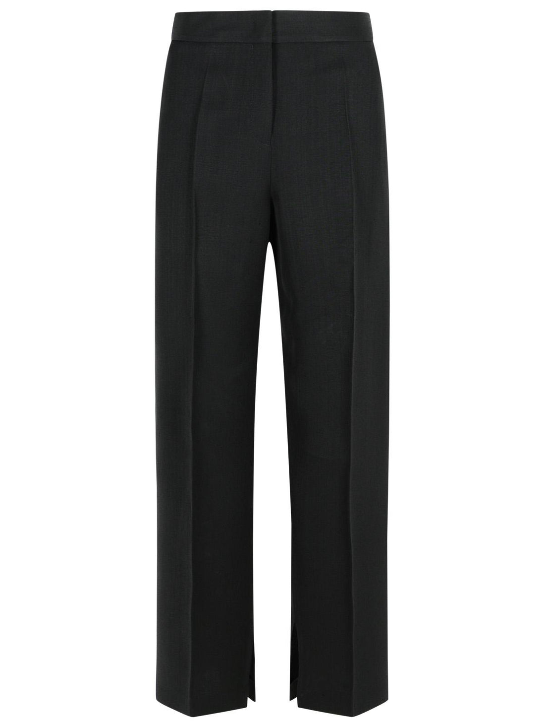 Jil Sander Black Viscose Blend Trousers Women by Luosophy