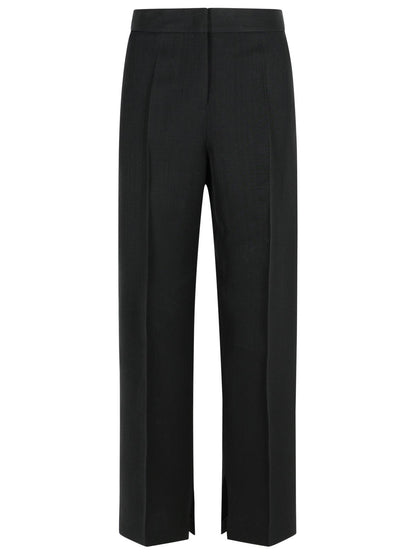 Jil Sander Black Viscose Blend Trousers Women by Luosophy