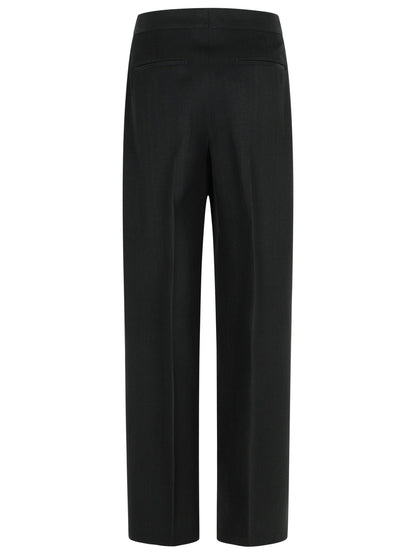 Jil Sander Black Viscose Blend Trousers Women by Luosophy