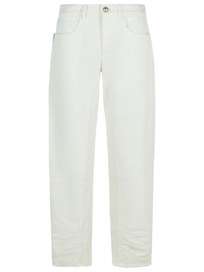 Jil Sander White Cotton Jeans Women by Luosophy