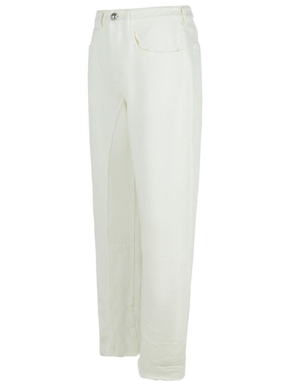 Jil Sander White Cotton Jeans Women by Luosophy