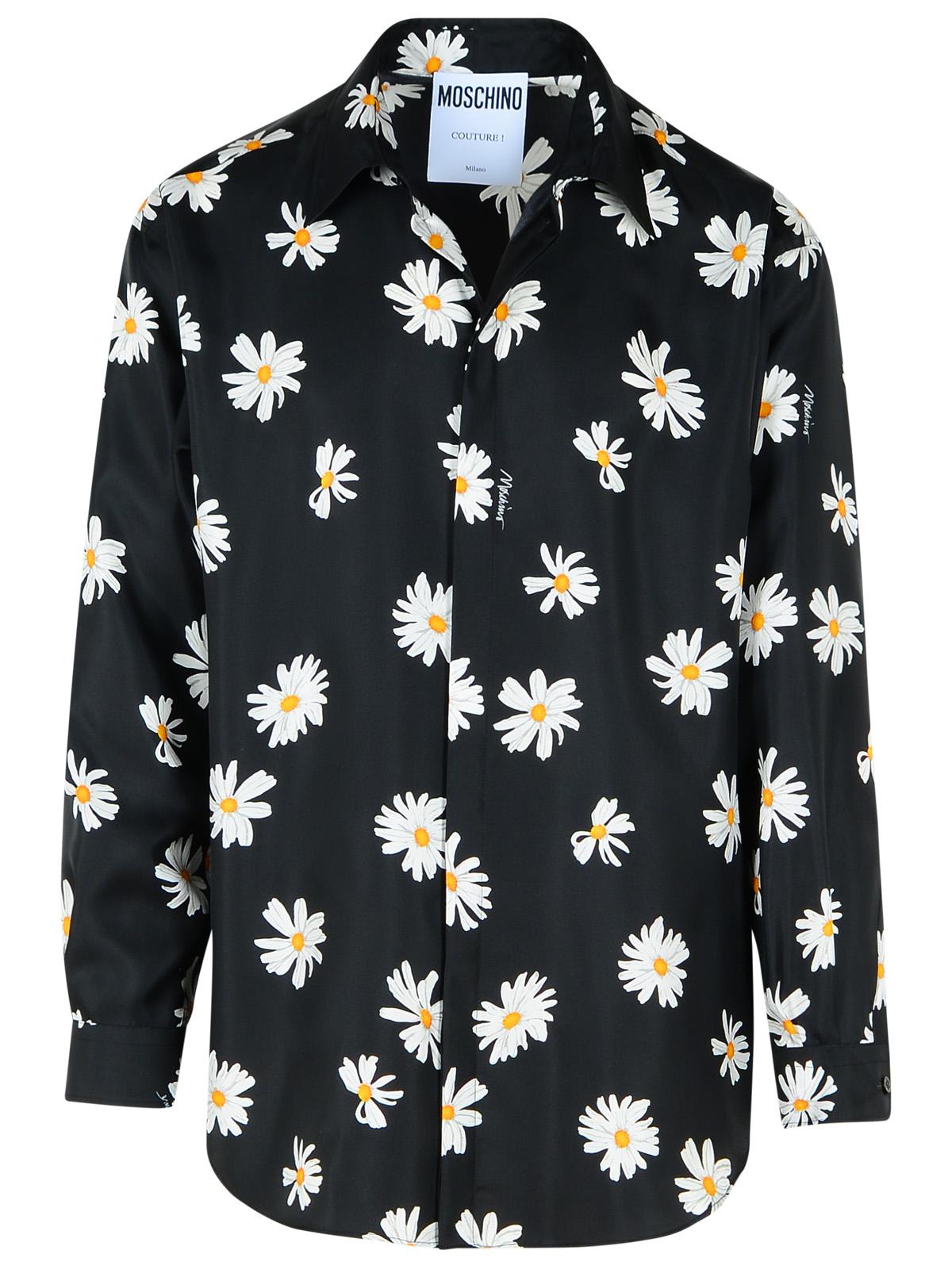 Moschino Black Silk Shirt Men by Luosophy