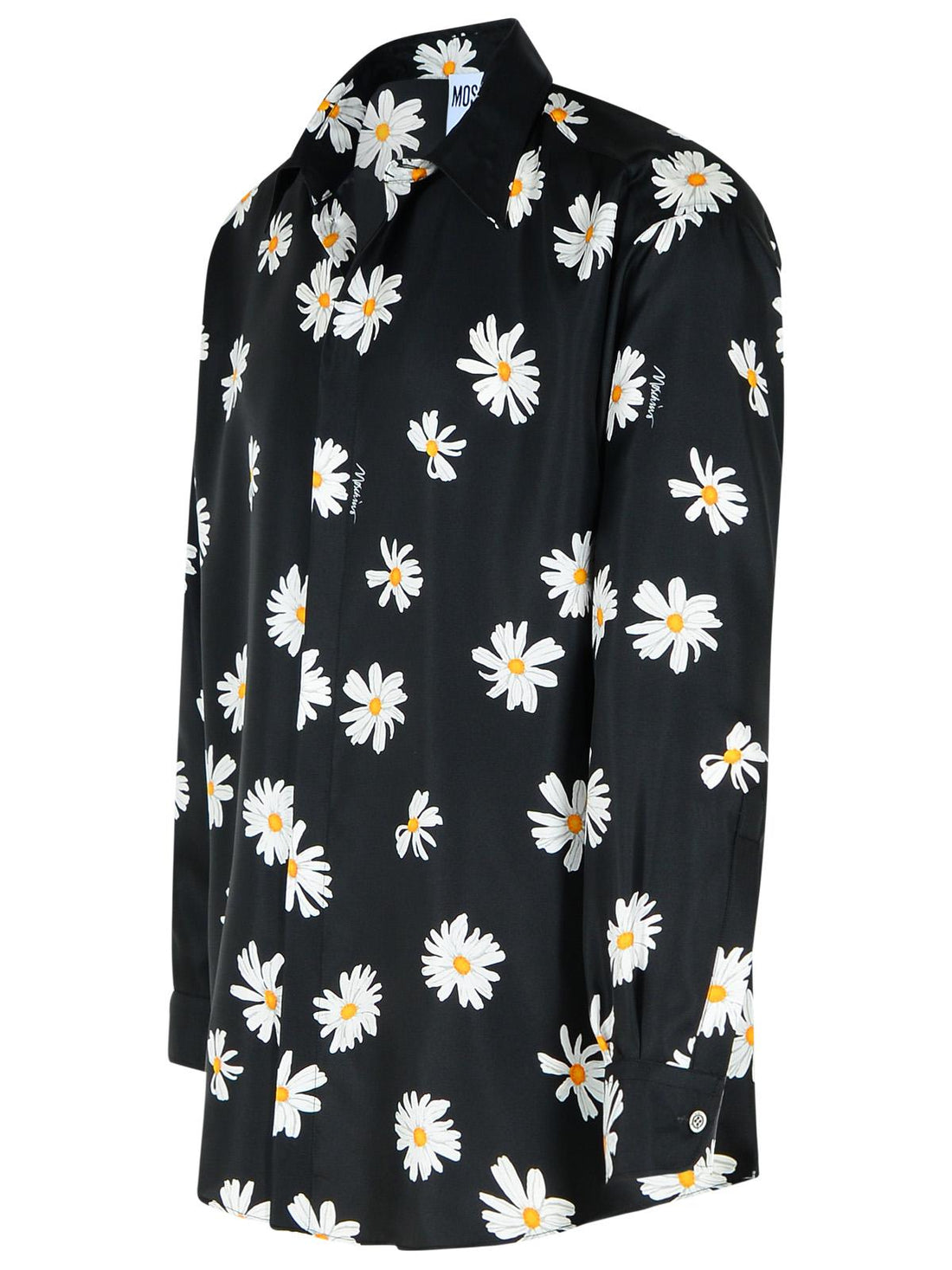 Moschino Black Silk Shirt Men by Luosophy