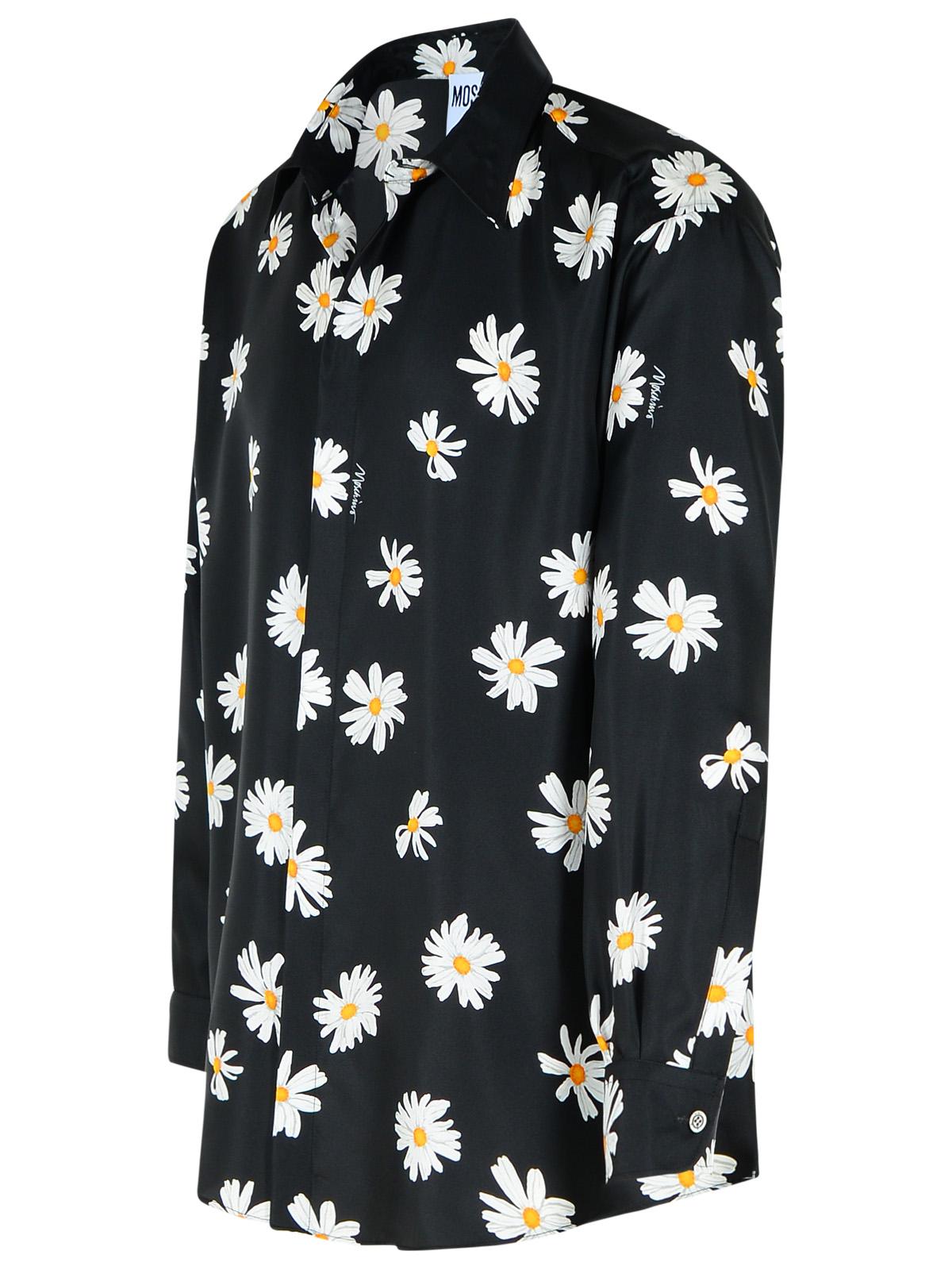 Moschino Black Silk Shirt Men by Luosophy