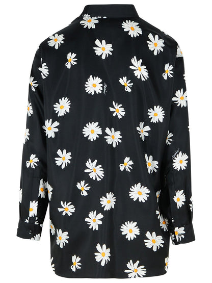 Moschino Black Silk Shirt Men by Luosophy