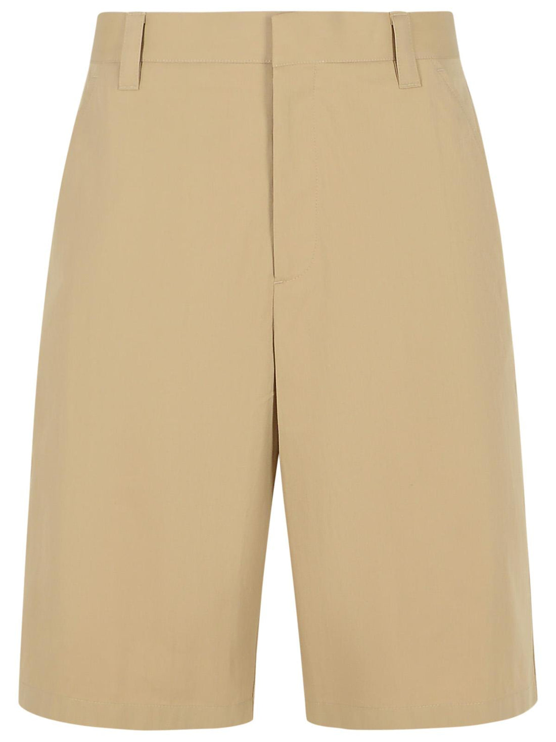 Moschino Beige Cotton Blend Bermuda Shorts Men by Luosophy