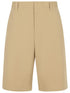 Moschino Beige Cotton Blend Bermuda Shorts Men by Luosophy
