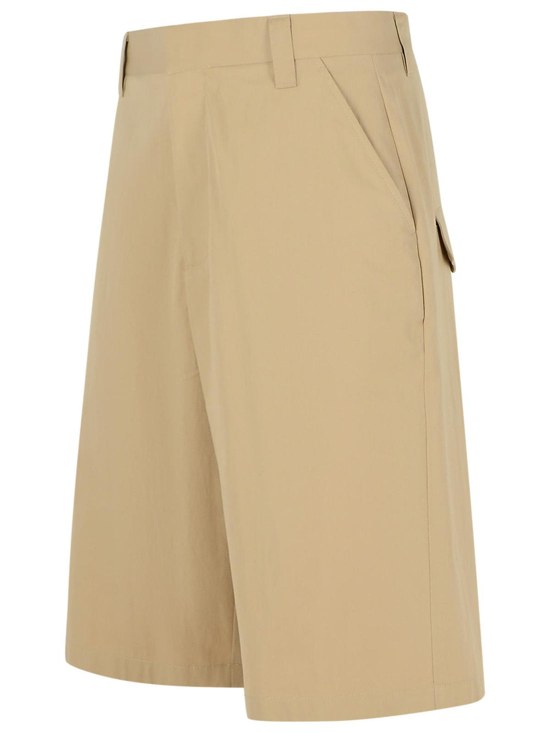Moschino Beige Cotton Blend Bermuda Shorts Men by Luosophy