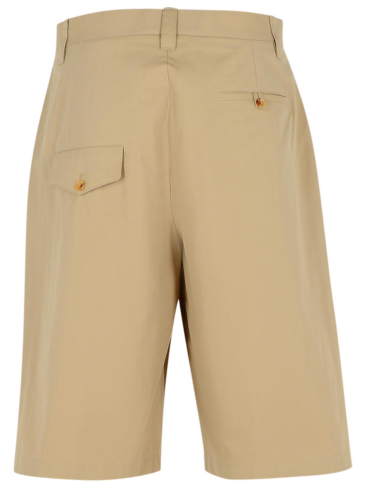Moschino Beige Cotton Blend Bermuda Shorts Men by Luosophy