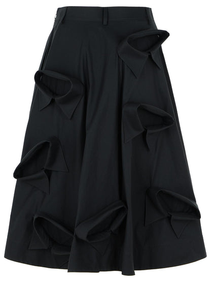 Moschino Black Cotton Skirt Women by Luosophy