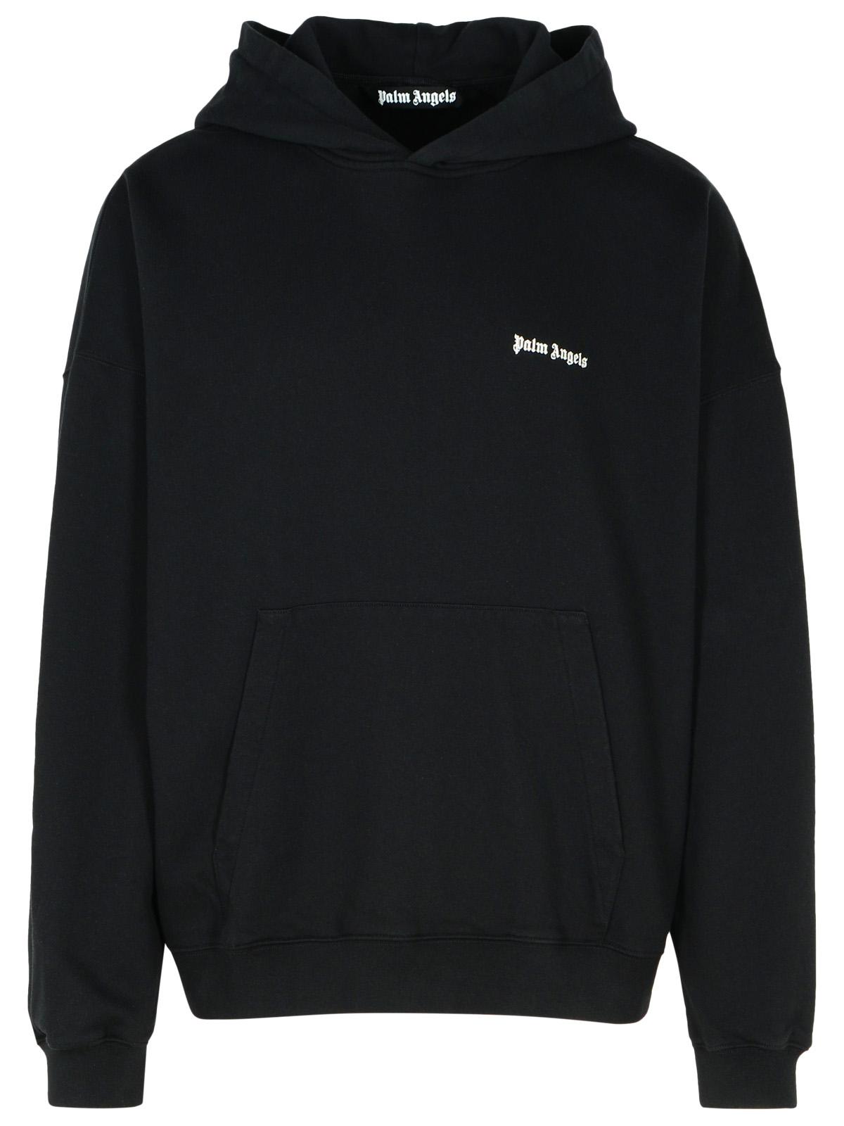 Palm Angels Black Cotton Sweatshirt Men by Luosophy