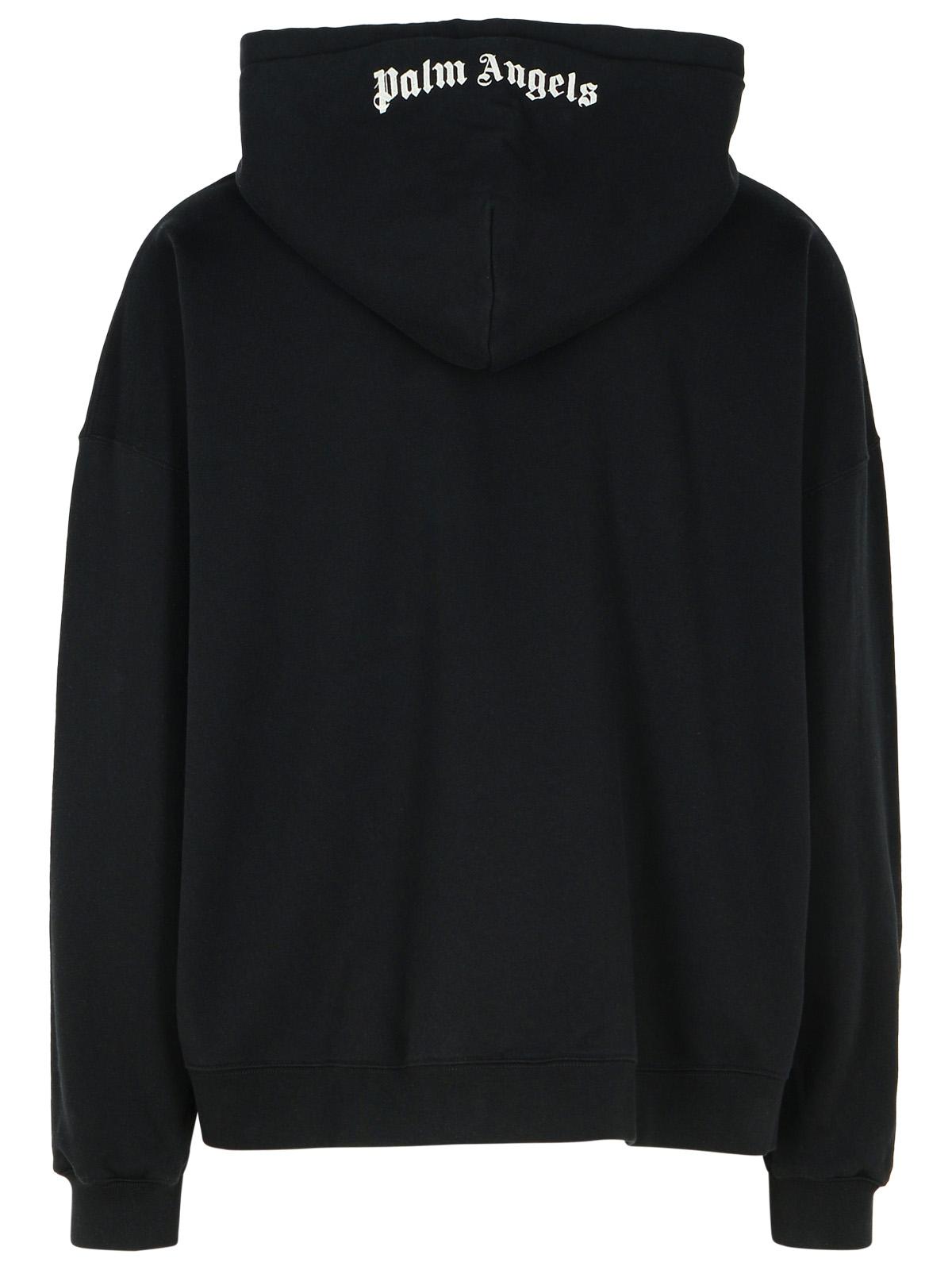 Palm Angels Black Cotton Sweatshirt Men by Luosophy