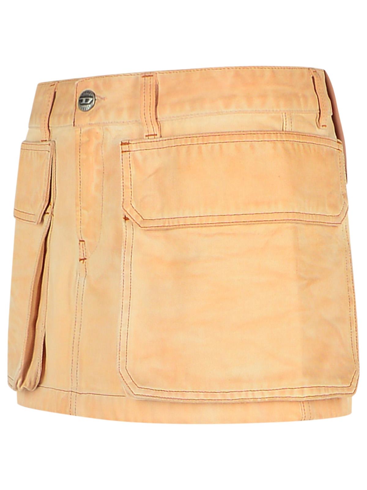Diesel Beige Cotton Miniskirt Women by Luosophy