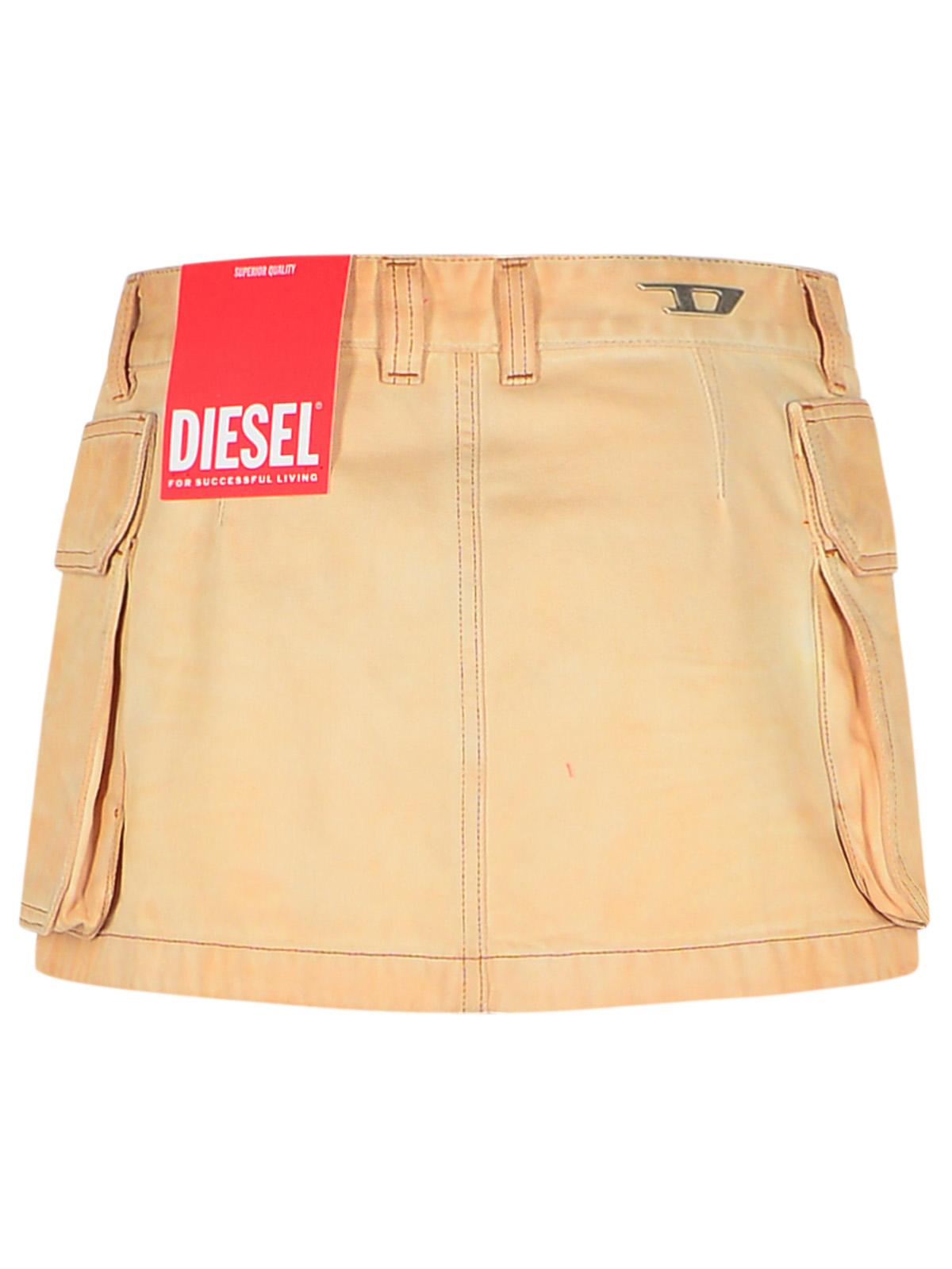 Diesel Beige Cotton Miniskirt Women by Luosophy