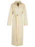 Sportmax Ivory Leather Trench Coat Women by Luosophy