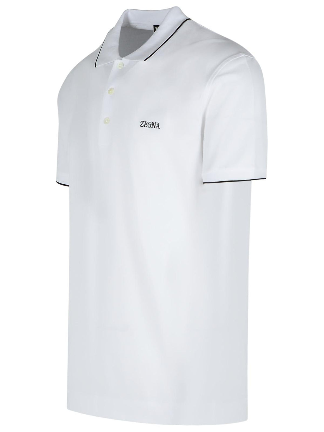 Zegna White Cotton Polo Shirt Men by Luosophy