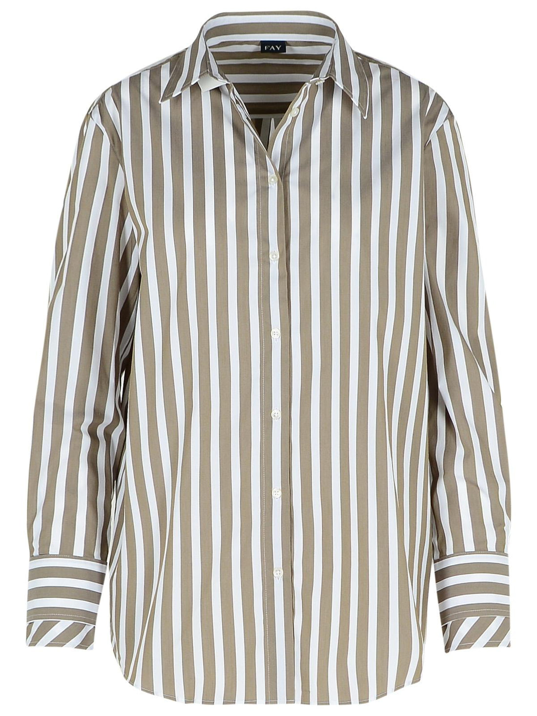 Fay Green Cotton Blend Shirt Women by Luosophy
