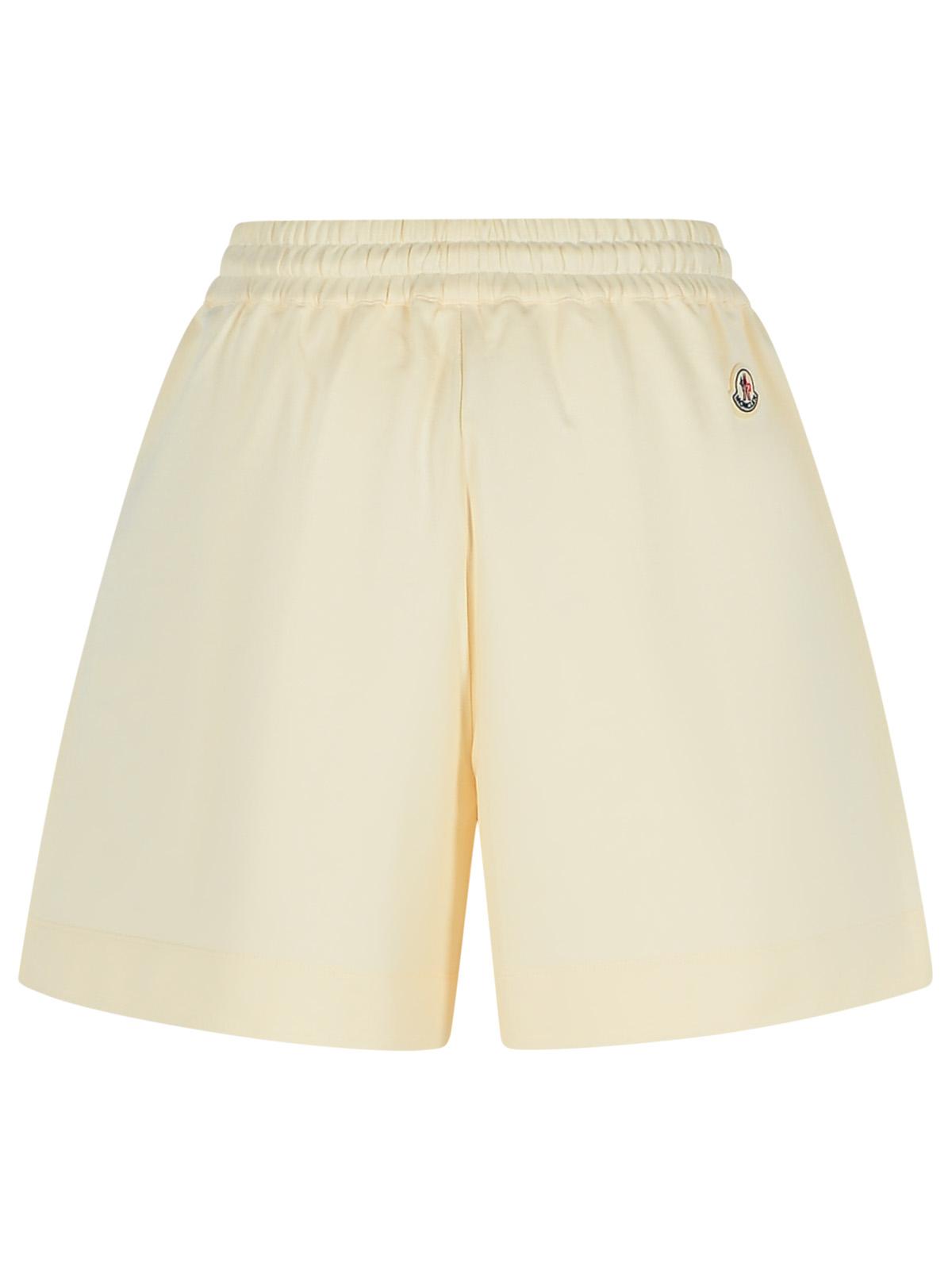 Moncler Cream Cotton Shorts Women by Luosophy