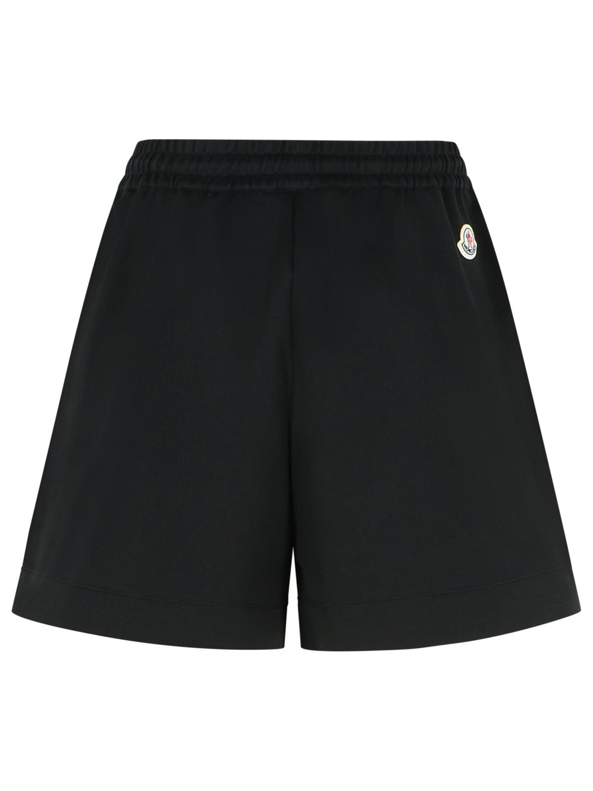 Moncler Black Cotton Shorts Women by Luosophy