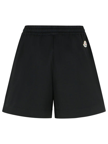 Moncler Black Cotton Shorts Women by Luosophy