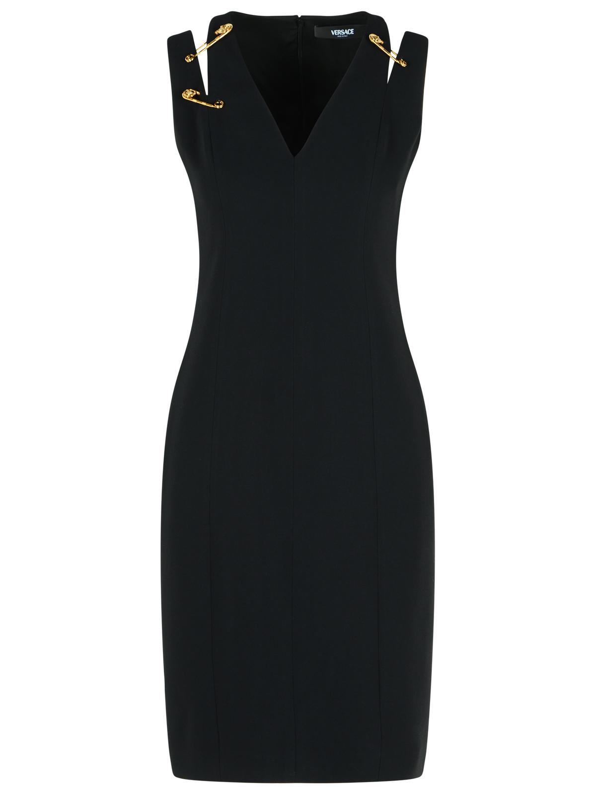 Versace Black Viscose Blend Dress Women by Luosophy