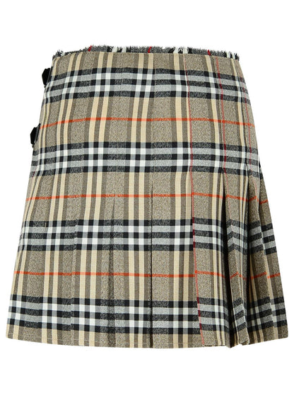 Burberry Grey Wool Mini Kilt Women by Luosophy