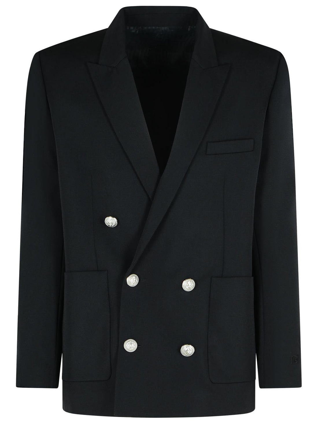 Balmain Black Virgin Wool Blazer Men by Luosophy