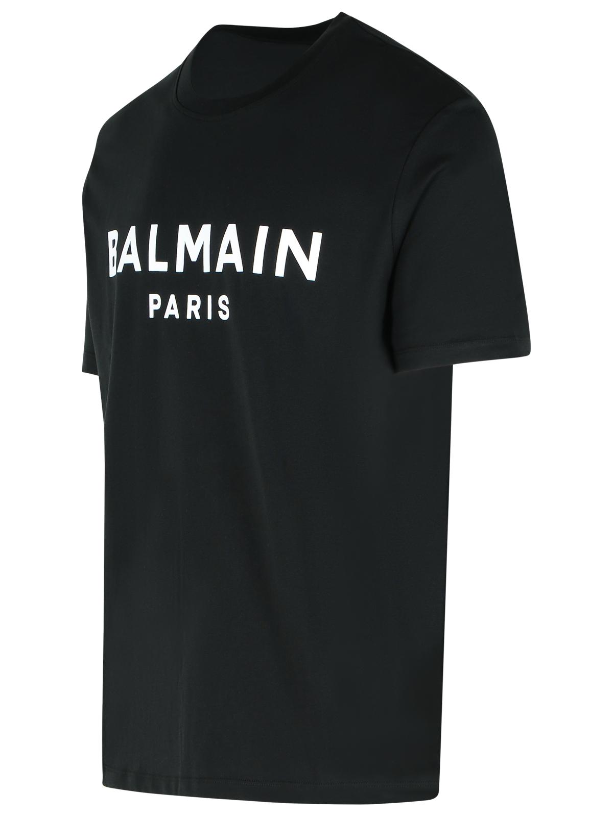 Balmain Black Cotton T-Shirt Men by Luosophy