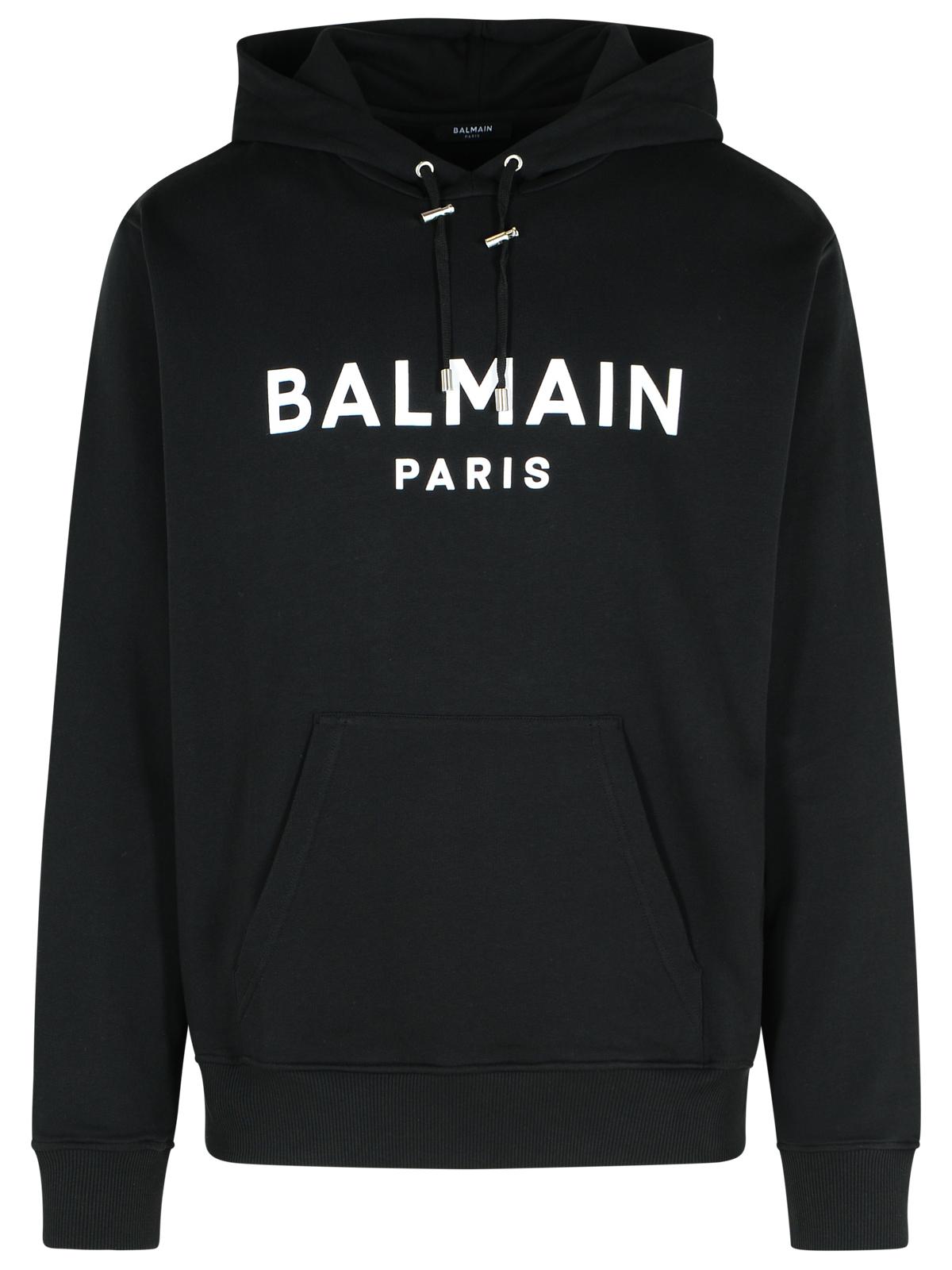 Balmain Black Cotton Sweatshirt Men by Luosophy