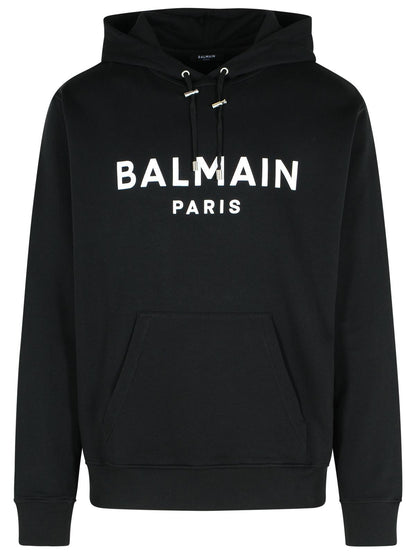 Balmain Black Cotton Sweatshirt Men by Luosophy