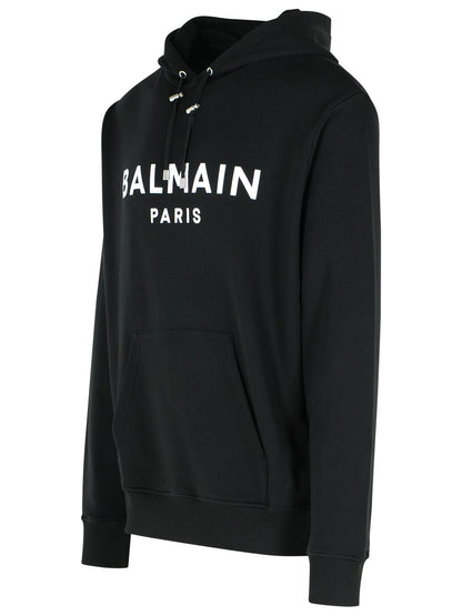 Balmain Black Cotton Sweatshirt Men by Luosophy