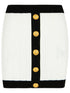 Balmain Mini Skirt In White Viscose Blend Women by Luosophy
