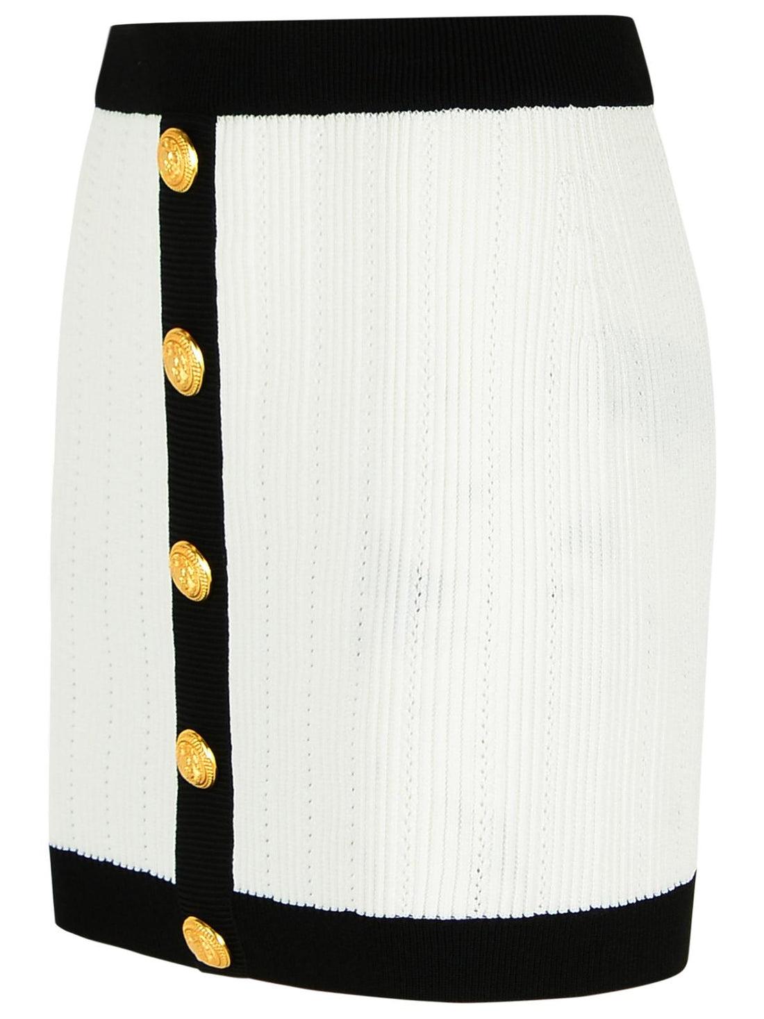 Balmain Mini Skirt In White Viscose Blend Women by Luosophy