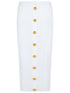 Balmain Long Skirt In White Viscose Blend Women by Luosophy