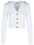 Balmain White Viscose Blend Cardigan Women by Luosophy
