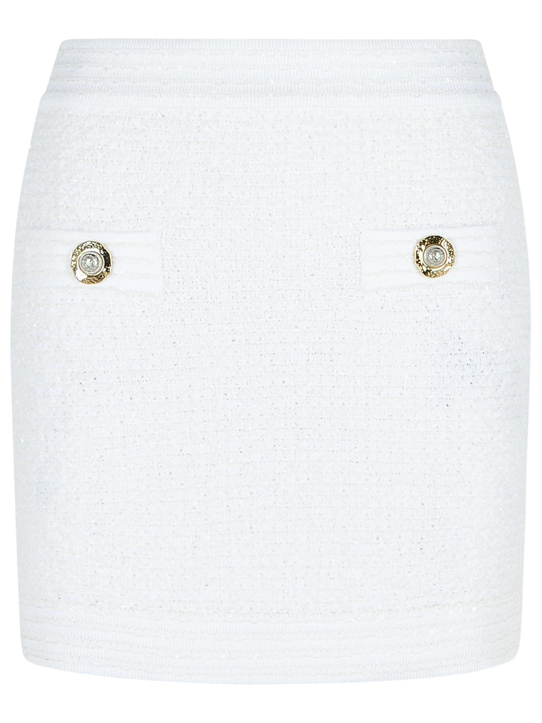 Balmain White Cotton Blend Miniskirt Women by Luosophy