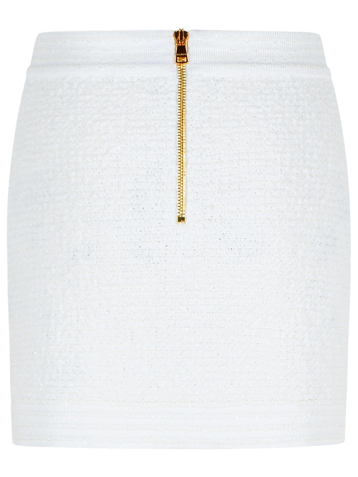Balmain White Cotton Blend Miniskirt Women by Luosophy
