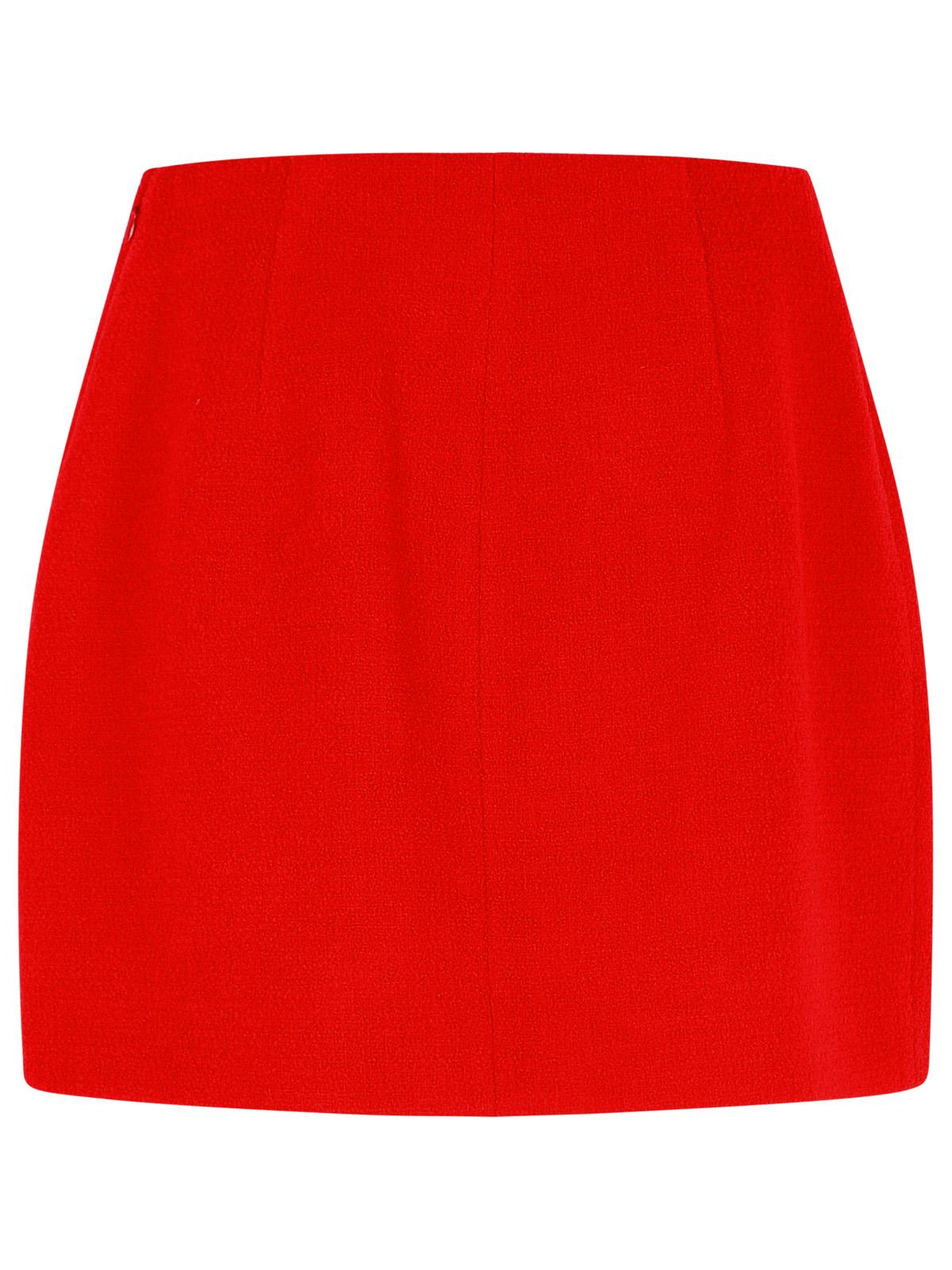 Balmain Short Skirt In Red Virgin Wool Women by Luosophy