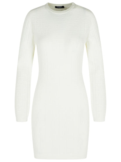 Balmain White Viscose Blend Dress Women by Luosophy
