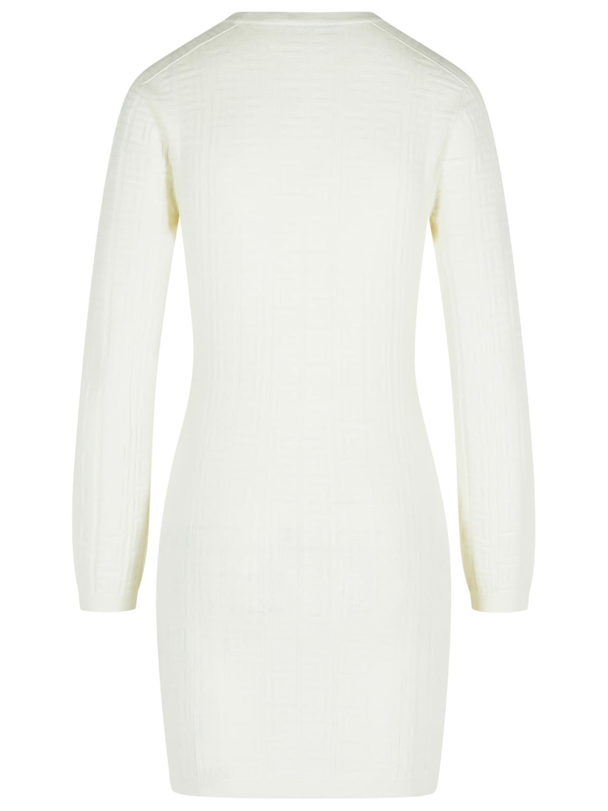 Balmain White Viscose Blend Dress Women by Luosophy