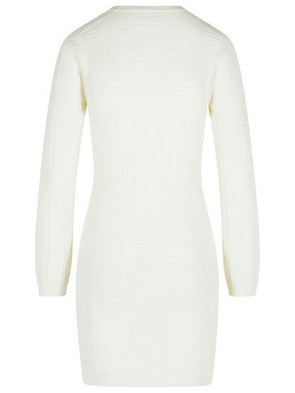 Balmain White Viscose Blend Dress Women by Luosophy