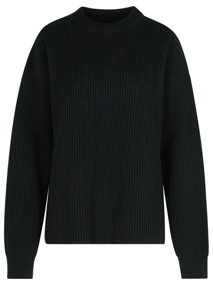 Jil Sander Black Wool Crew Neck Sweater Women by Luosophy