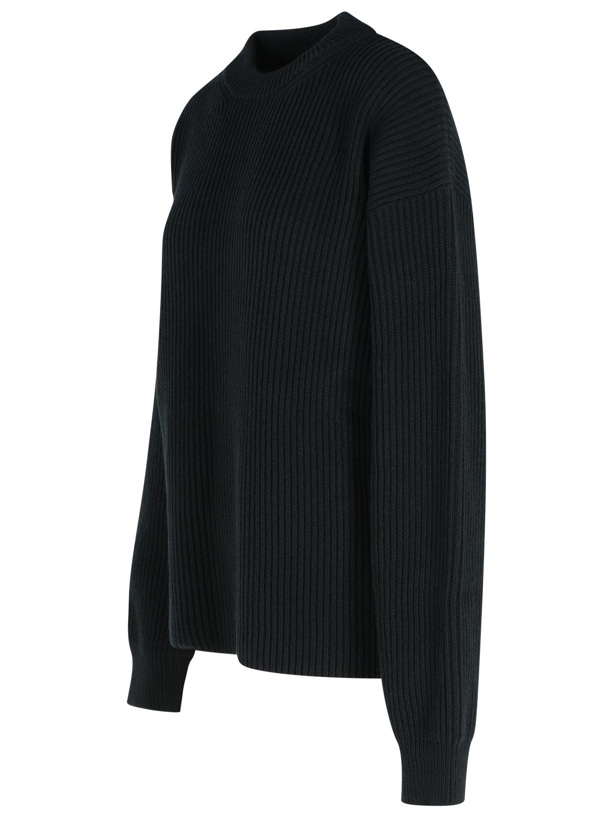 Jil Sander Black Wool Crew Neck Sweater Women by Luosophy