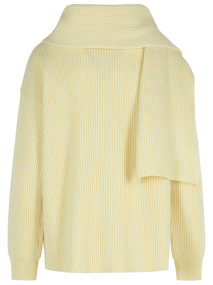 Jil Sander Ivory Wool Sweater Women by Luosophy