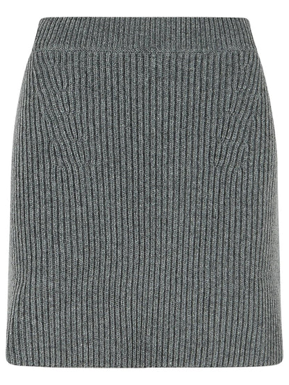 Jil Sander Grey Wool Miniskirt Women by Luosophy