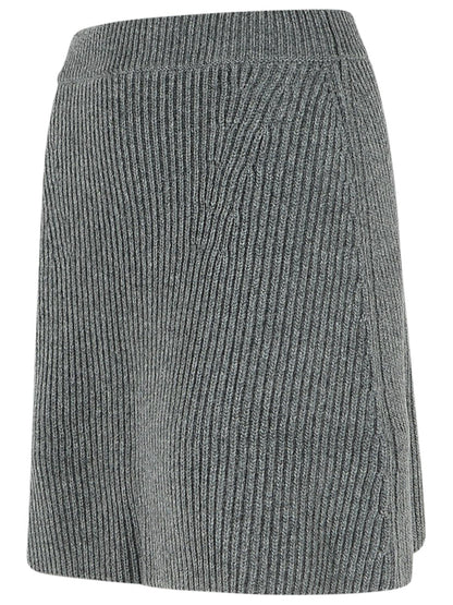 Jil Sander Grey Wool Miniskirt Women by Luosophy