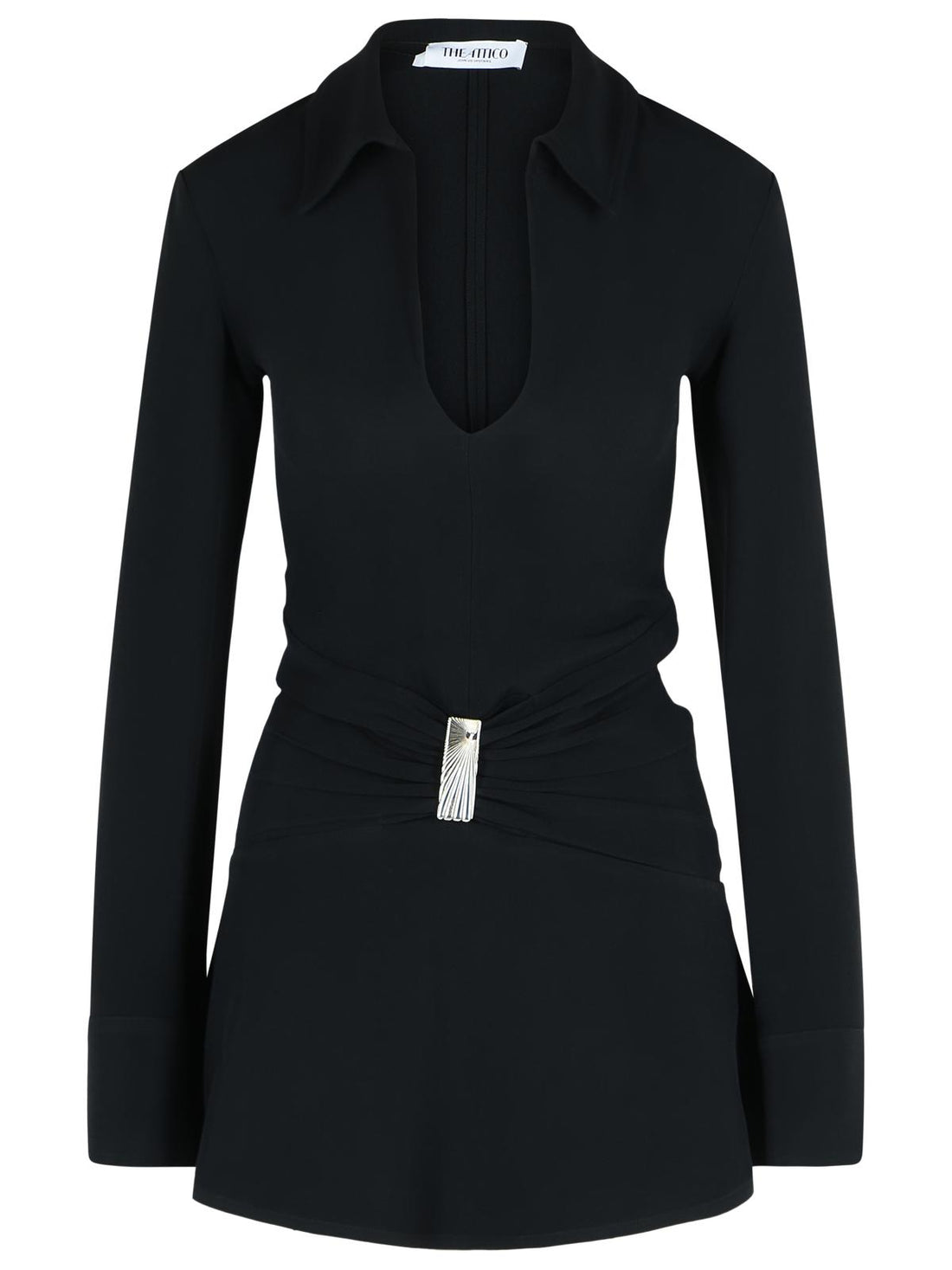 The Attico Black Viscose Blend Mini Dress Women by Luosophy