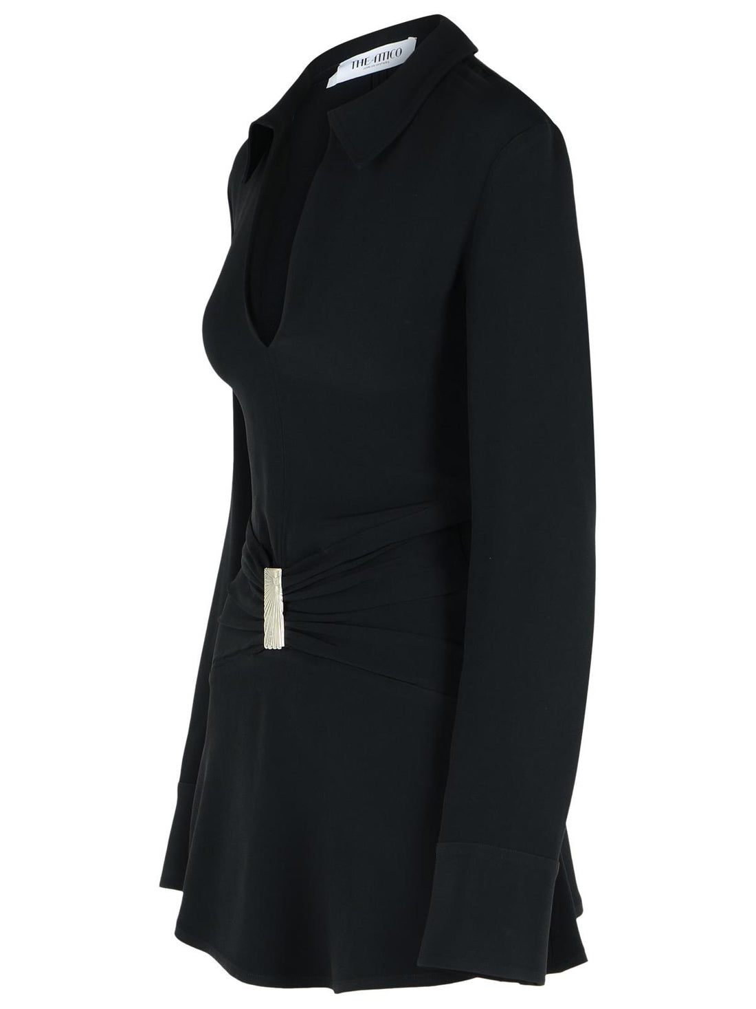 The Attico Black Viscose Blend Mini Dress Women by Luosophy