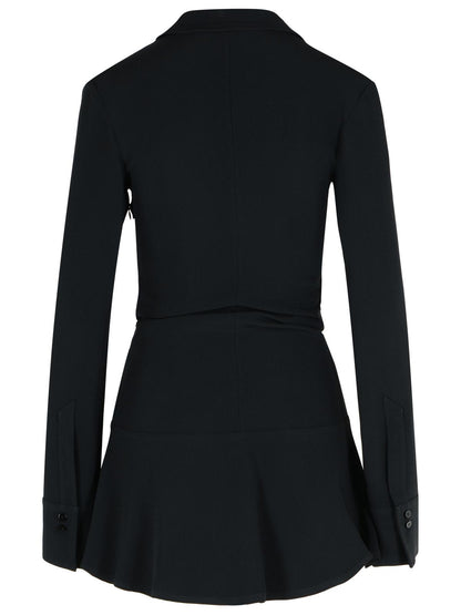The Attico Black Viscose Blend Mini Dress Women by Luosophy